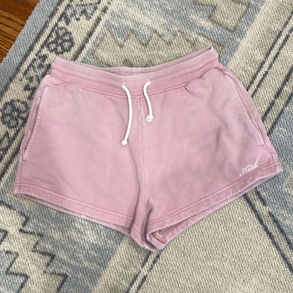 EUC KITH WOMEN ERIKA SCRIPT SHORTS FADED PINK / RED Small